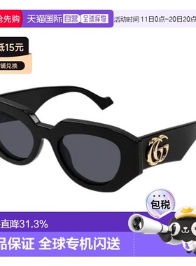【配眼镜盒】欧洲直邮gucci 女士不规则徽标太阳镜古驰户外方形