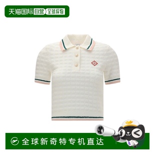 WPF25KW101701WHI 1h可退 香港直邮Casablanca 女士 珠皮呢Polo衫
