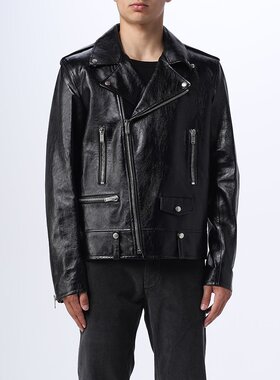 Saint Laurent 圣罗兰 男士 牛皮革侧拉链机车夹克 484284YC2NI