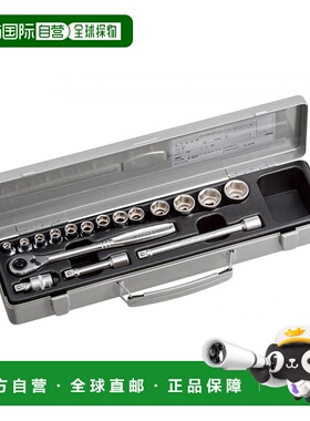 【日本直邮】TONE套筒扳手套装 1560MS驱动9.5mm(3/8英寸)银色 17