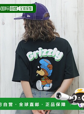 1h可退 日本直邮GRIZZLY 女士春夏季oversize背面印花T恤 G25SS14
