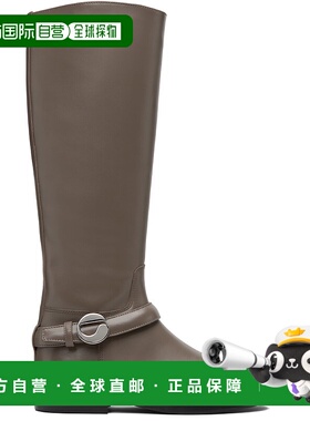 1h可退 香港直邮Coperni 女士 灰褐色 Belt Cavalier 高筒靴 COPS