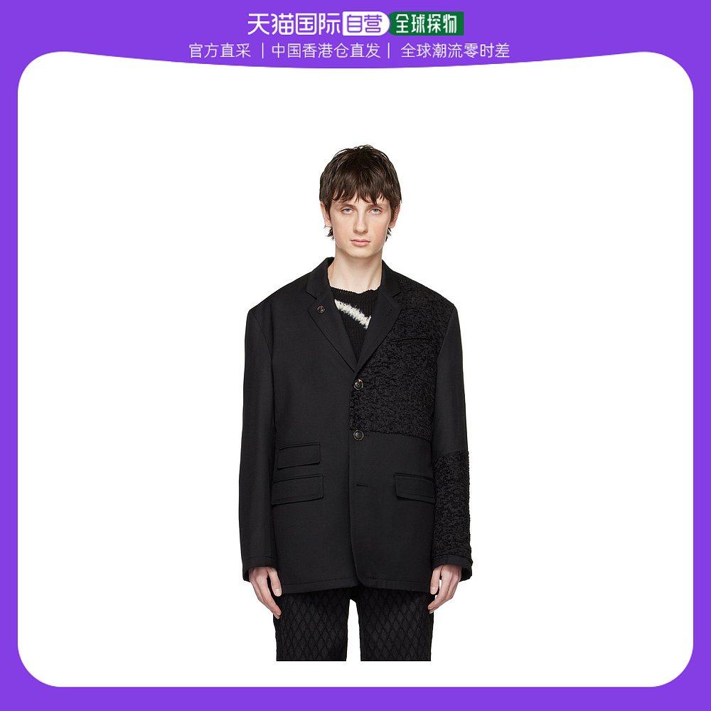 香港直邮潮奢 andersson bell 男士黑色双面夹克