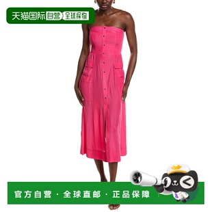 Ramy 粉红色 Brook Midi连衣裙 美国奥莱直发长裙 Blair 自营