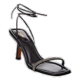 FRAME Denim Le Ozzie 系带皮革凉鞋 - 黑色 【美国奥莱】直发