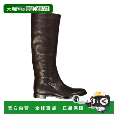 自营Sergio Rossi Calfskin Over The Women's Knee - brown 美国