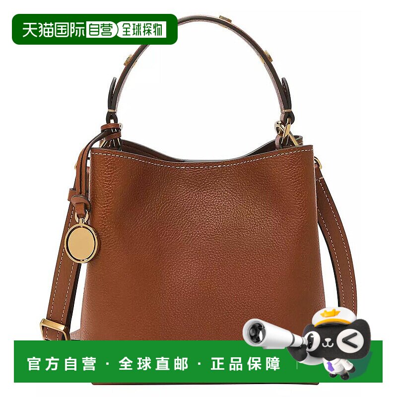 【美国直邮】Fossil Jessie 小水桶斜挎包 真皮女士托特包 金色