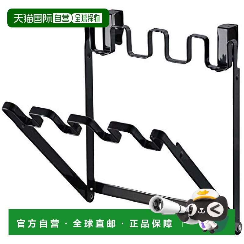 【日本直邮】yamazaki山崎收纳支架实业挂壁式塑料袋支架黑色7134