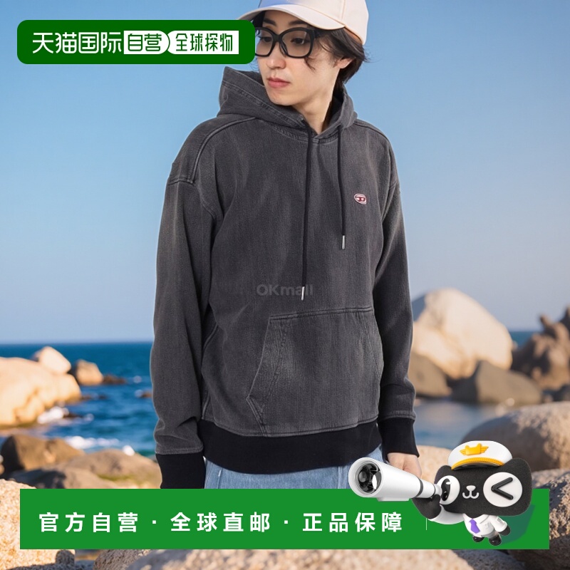 韩国直邮DIESEL A03939 09E30 02 连帽拉链衫棉混纺面料前幅Diese