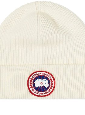 CANADA GOOSE 男童帽子 6936M467 CO 白色 logo贴花套头帽子