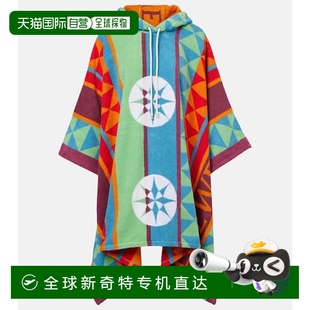 女士 1h可退 香港直郵LOEWE 羅意威 印花連帽棉質(zhì)厚絨布斗篷