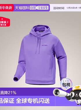 加拿大直邮始祖鸟Emblem Fleece女款户外透气套头连帽卫衣