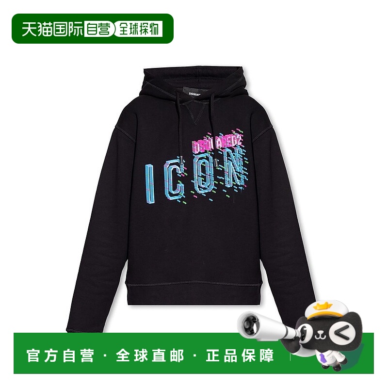 1h可退 香港直邮潮奢 Dsquared2 二次方 女士 长袖连帽卫衣 S80GU