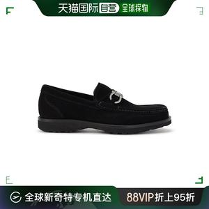 香港直邮SALVATORE FERRAGAMO男士黑色绒面革乐福鞋 0585542