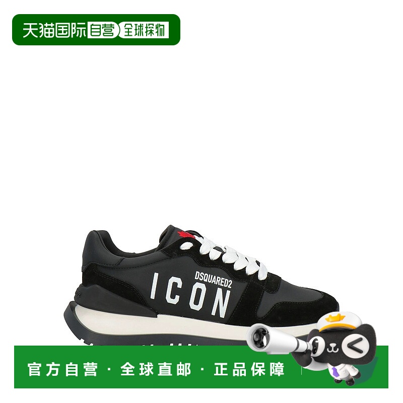 1h可退 香港直邮潮奢 Dsquared2 二次方 女士 运动鞋 black黑色