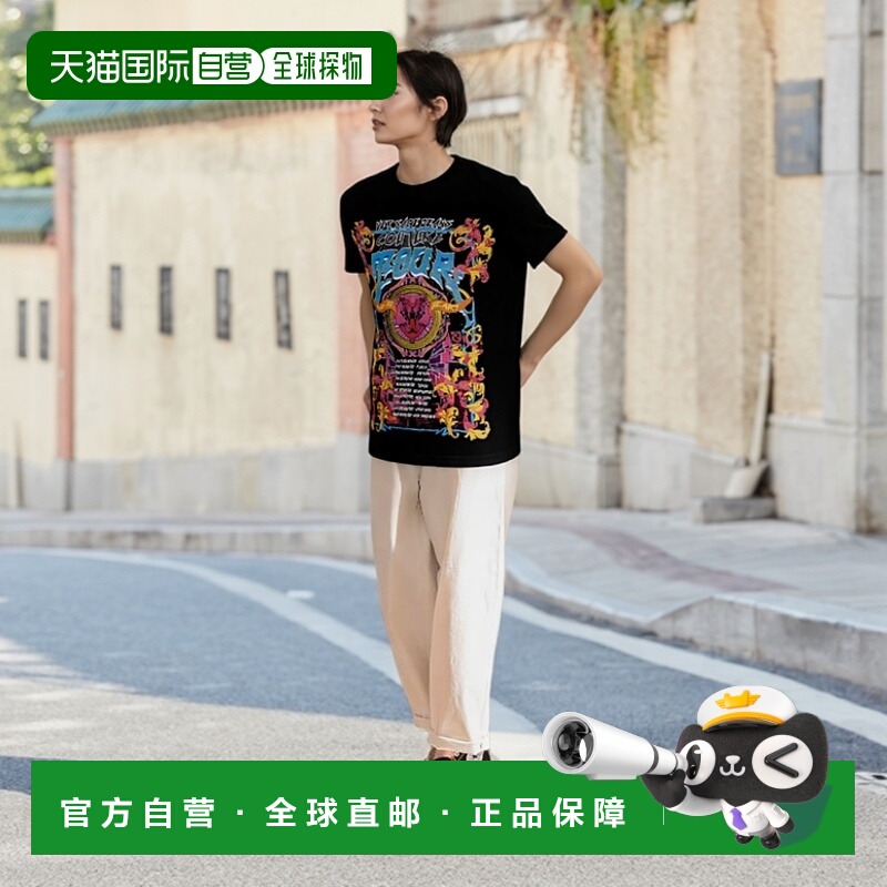 1h可退 香港直邮VERSACE JEANS 女士T恤 78HAHC03CJ01C899 SS2025