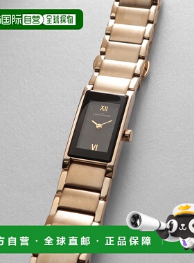 1h可退 日本直邮COCOSHNIK 女士黑色方形三连表带手表 4052102899