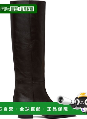 1h可退 香港直邮潮奢 aeyde 女士 棕色 Medea 高筒靴 A11KB061900