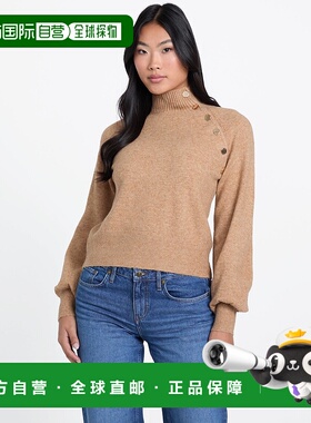 自营guessAngela Asymmetrical Button Sweater - wet sand 美国