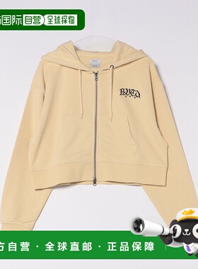 1h可退 日本直邮RVCA 女装 宽松短款连帽衫 半拉链设计 BF044014