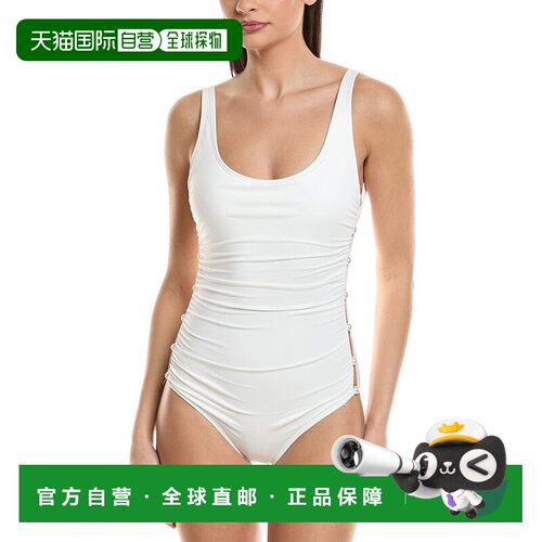 自营Carmen Marc Valvo Solid One-Piece - white 美国奥莱直发