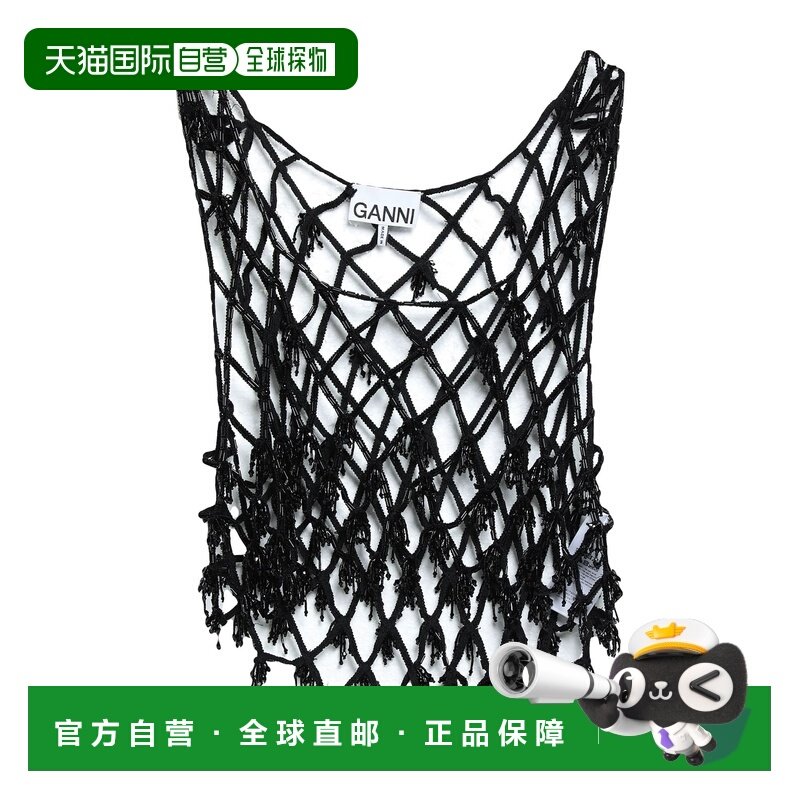 1h可退 香港直邮GANNI 甘尼 女士 上衣 black黑色 舒适时尚,女装/女士精品,T恤,淘宝优惠券,粉丝福利购,淘宝优惠卷