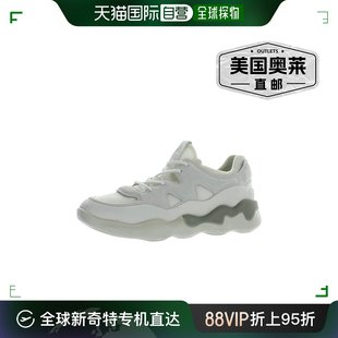 白色 美国奥莱 女士皮革高性能运动和训练鞋 eccoElo