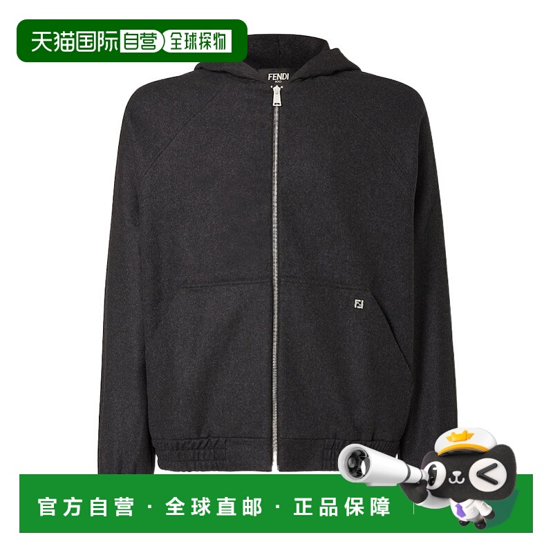 1h可退 香港直邮FENDI 男士夹克 FAF753AVINF0TY6 CO 黑色 cashme