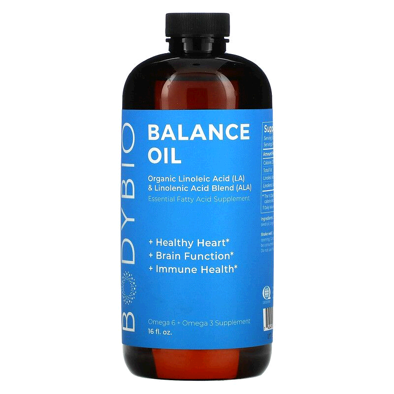 香港直发BodyBio平衡油亚油酸和亚麻酸混合物保护心脏健康473ml