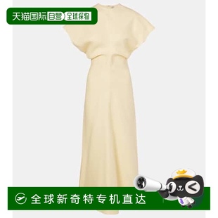 香港直邮TOTÊME 垂褶长款 1h可退 女士 舒适时 连衣裙 yellow黄色