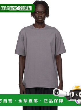 1h可退 香港直邮Y-3 男士 灰色印花 T 恤 JZ0717 舒适时尚针织