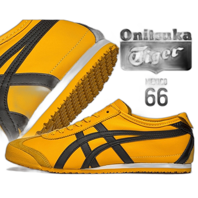 日本直邮Onitsuka Tiger MEXICO 66 黄色/黑色 1183c102-751 黑色