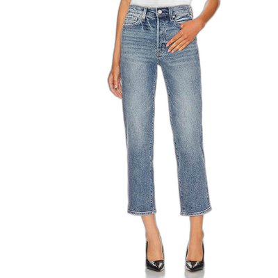 自营 pistola女士 Charlie 高腰经典直筒九分牛仔裤（Westminster