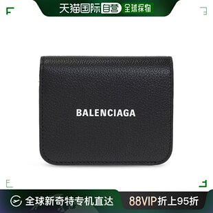 女士黑色皮革短款 香港直邮BALENCIAGA 655624 99新未使用 钱包