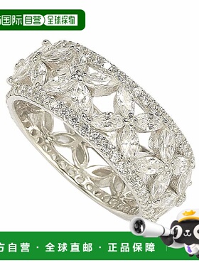 自营 Suzy Levian Sterling Silver Cubic Zirconia Floral Etern