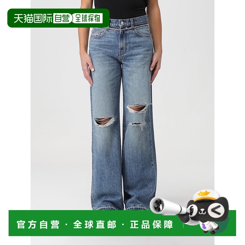 1小时内可退 香港直邮AMIRI 女士 腰带环牛仔长裤 AW23WDF006 blu