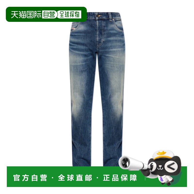 香港直邮DIESEL 男士牛仔裤 A1579909P3501 AW2026 蓝色 腰带环牛