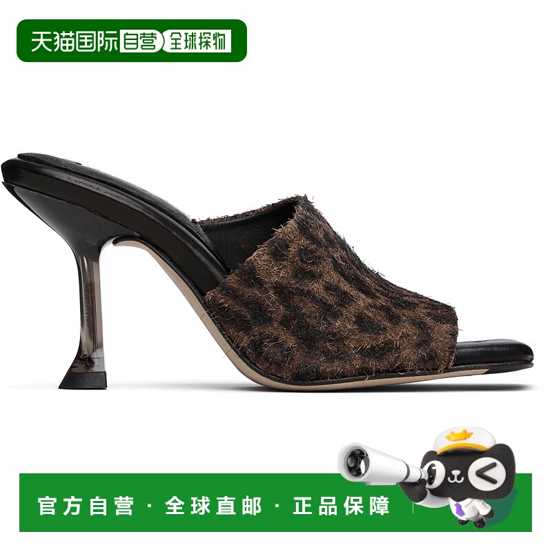 香港直邮潮奢 miista 女士 棕色 Miri Animal Print 穆勒鞋 MI564