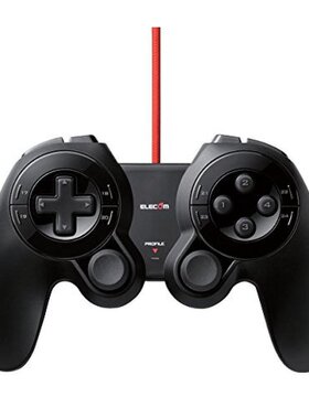 日本直邮ELECOM游戏手柄公爵USB24个按钮对于MMO黑色JC-DUX60BK