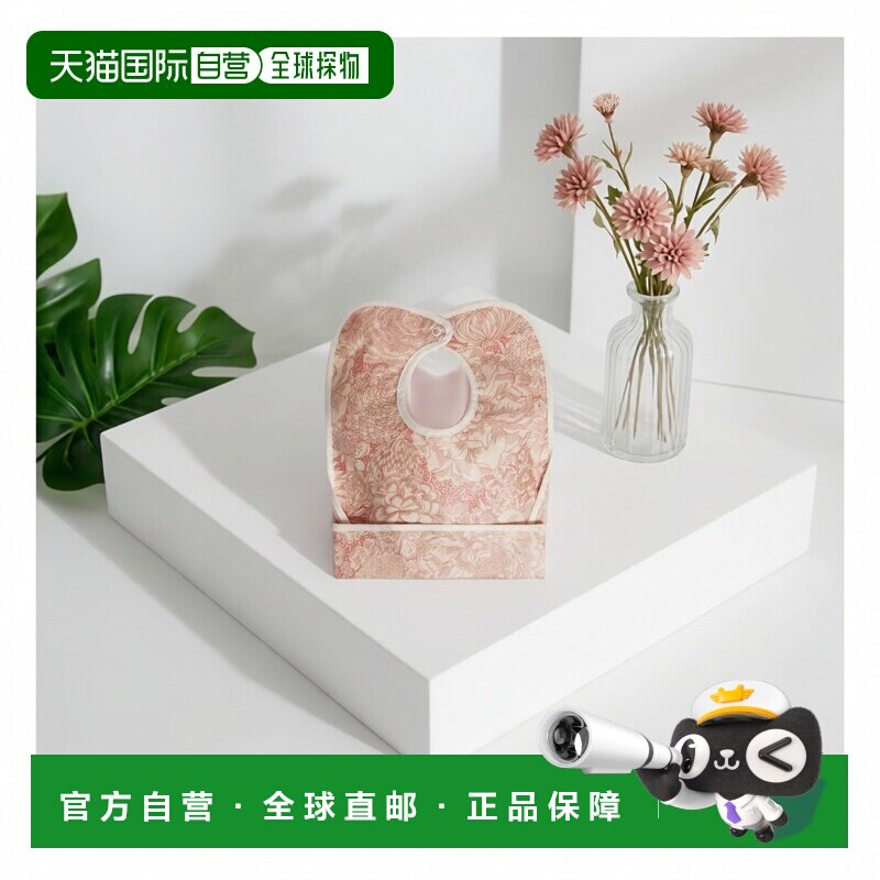 欧洲直邮Bonpoint小樱桃 Clip婴儿有机棉Liberty印花涂层面罩围兜