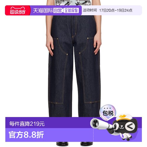 1h可退 香港直邮CARHARTT WIP 女士 蓝色 Brandon Double Knee 牛