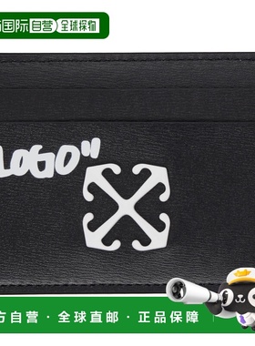 1h可退 香港直邮off-white 女士 黑色 Jitney Quote 卡包 OWND027