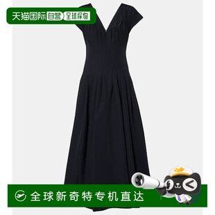 褶裥棉混纺中长连衣裙 1h可退 香港直邮Simkhai 女士 Nina