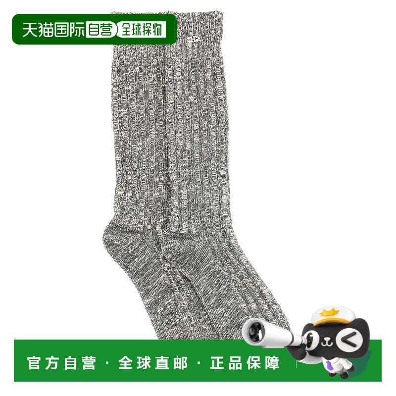 1h可退 香港直邮GANNI 女士袜子 A6410262 CO 灰色 徽标袜子