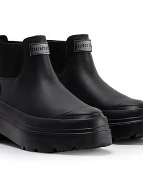 日本直邮Hunter 男女通用精致探险家套穿皮靴 UFS8002LEA-BLK