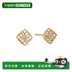 1h可退 日本直邮agete 阿卡朵 agete 女士K10金花朵钻石耳环 精致