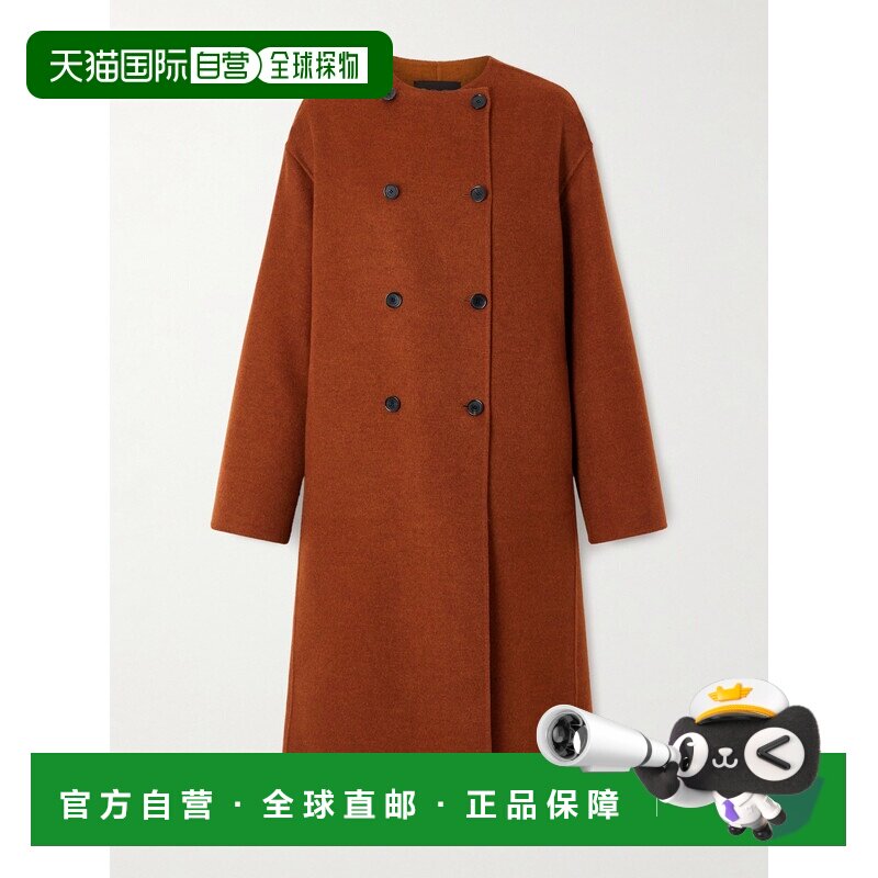 香港直邮Loro Piana 诺悠翩雅 女士 Boris 双排扣羊绒大衣 FAP699