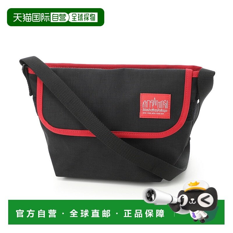 日本直邮Manhattan Portage 1603 Mul 黑红休闲斜挎包黑/红配色男