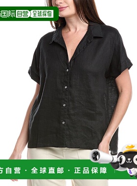 自营 James Perse亚麻衬衫-黑色 美国奥莱直发新款