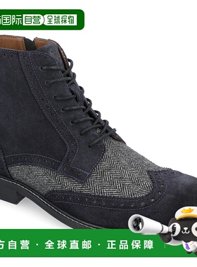 自营 Thomas & Vine Jarett Wingtip Ankle Boot - navy 美国奥莱